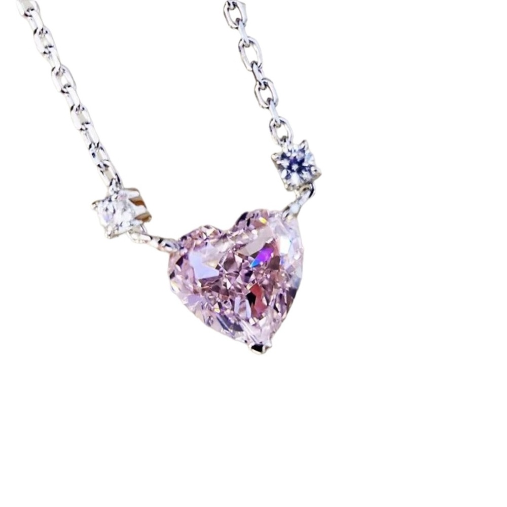 Dainty Crystal Heart Necklace - Picture 6 of 14